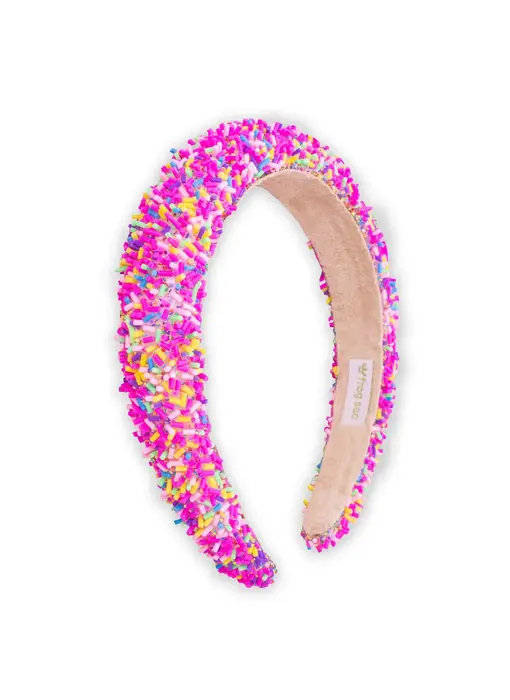 Padded Sprinkles Headband - Confetti Hair Band (Hot Pink)