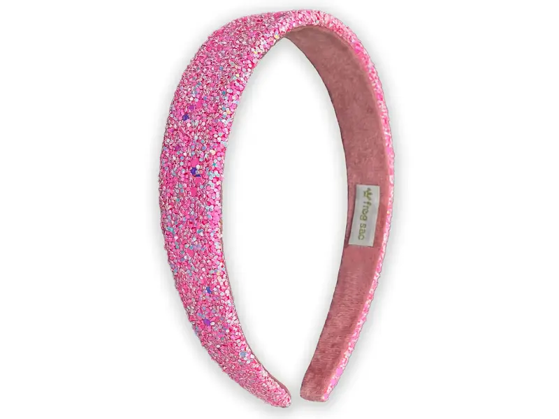 Frog Sac Tapered Chunky Glitter Headband - Pink