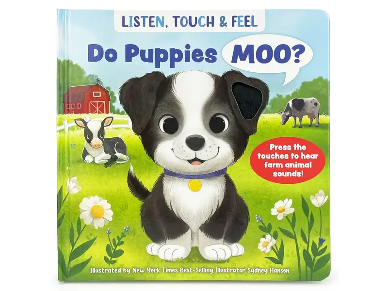 cottage door press Do Puppies Moo? Listen, Touch & Feel Interactive Board Book