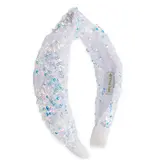 Frog Sac Kids Knot Headband - Sequin Knotted Hair Band Accesories (White) Frog Sac Kids Knot Headband - Sequin Knotted Hair Band Accesories (White)