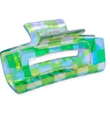 Frog Sac Copy of Medium Square Iridescent Checkered Hair Claw Clip Black Frog Sac Copy of Medium Square Iridescent Checkered Hair Claw Clip Black