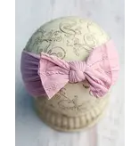 The Hair Bow Company Cable Knit Bow Headband- Lavender