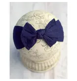 The Hair Bow Company Cable Knit Bow Headband - Navy The Hair Bow Company Cable Knit Bow Headband - Navy