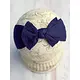 Cable Knit Bow Headband - Navy
