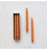 Creative Co-OP Pumpkin Shaped Taper Candles in Box, Orange Color, Set of 2 (unscented)