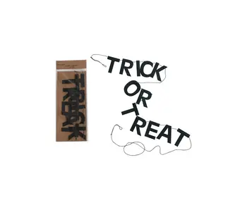 Paper Banner "TRICK OR TREAT", Black
