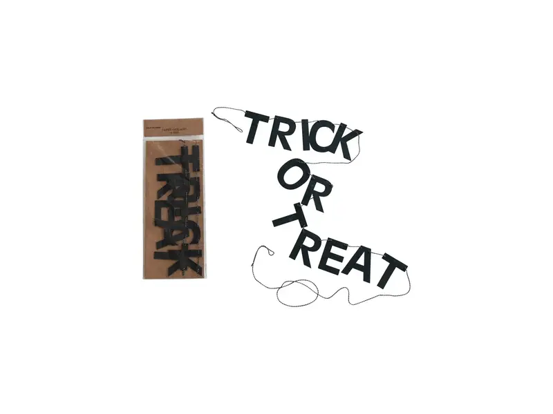 Creative Co-OP Paper Banner "TRICK OR TREAT", Black