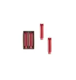 Creative Co-OP Gift Shaped Taper Candles in Box, Pink & Red, Set of 2