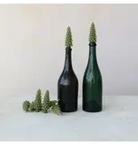 Creative Co-OP Tree Shaped Bottle Taper Candles in Box, Green, Set of 4
