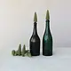 Tree Shaped Bottle Taper Candles in Box, Green, Set of 4