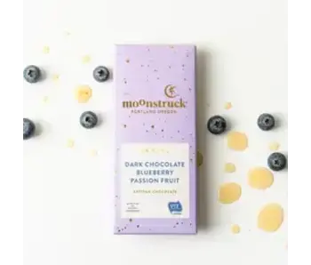 Fruity Dark Chocolate Blueberry Passion Fruit Bar