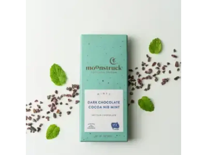 Moonstruck Chocolate Co Minty Dark Chocolate Bar