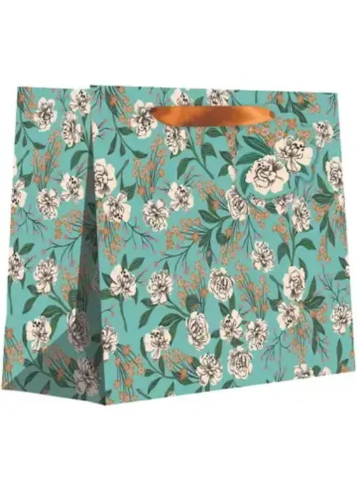Retro Floral Aqua - Totes - Large