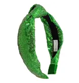 Frog Sac Sequin Knot Headband -  (Green)