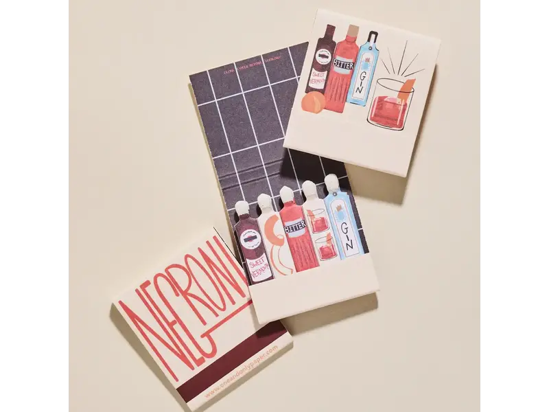 One & Only Paper Negroni Printed 10 Stem Matchbook