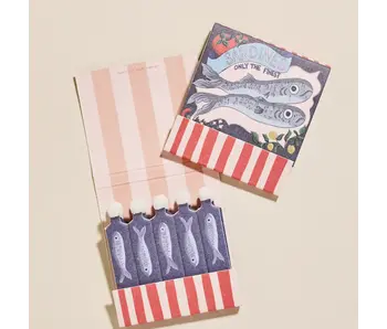 Sardine Tin Printed 10 Stem Matchbook