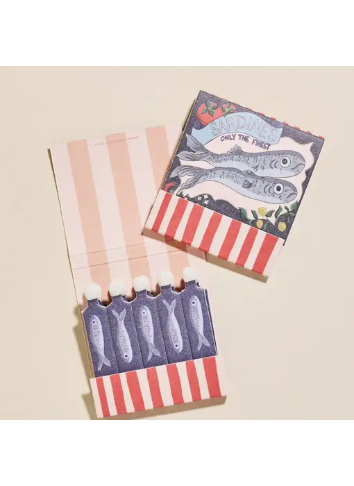 Sardine Tin Printed 10 Stem Matchbook