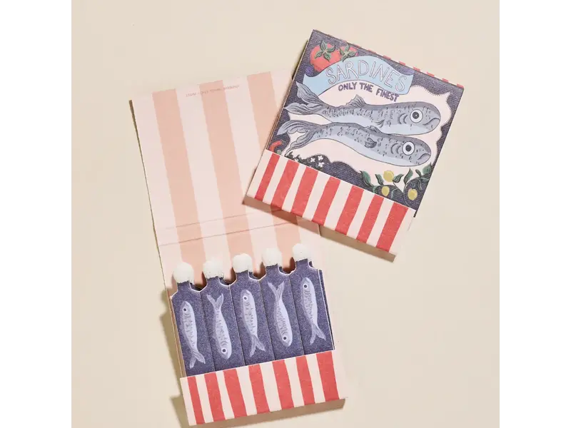 One & Only Paper Sardine Tin Printed 10 Stem Matchbook