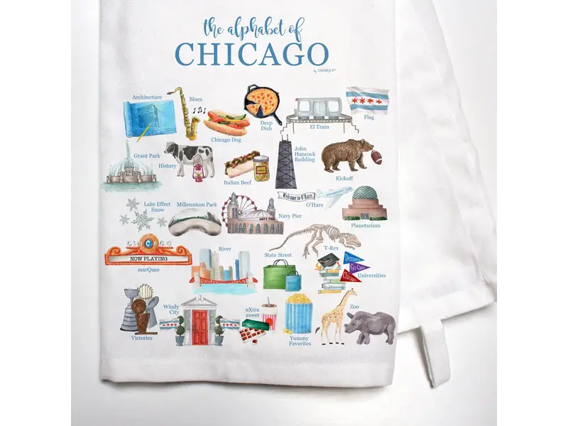 Dishique Chicago Alphabet Bar Towel