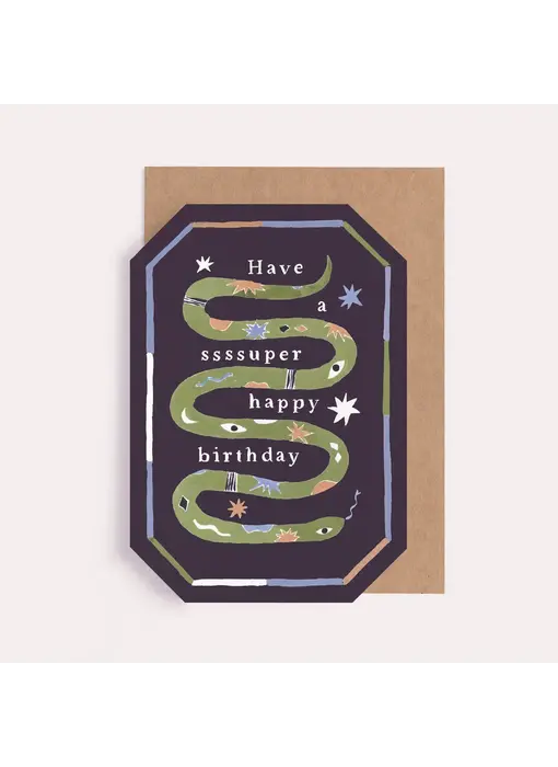 Ssssuper Snake Birthday Card