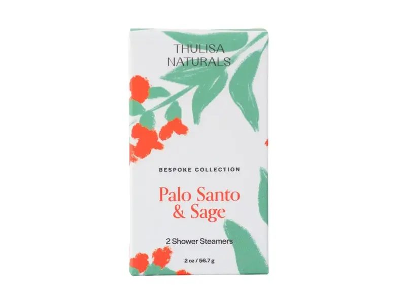 Thulisa Naturals | Bath + Body Palo Santo + Sage Shower Steamers | 2 Pack Gift Set