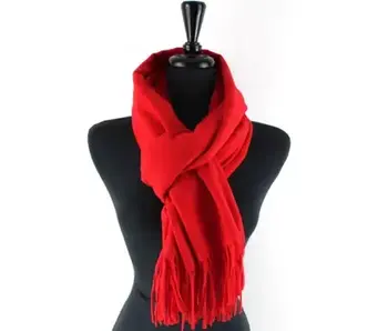 Solid Color Cozy Soft Scarf - Red
