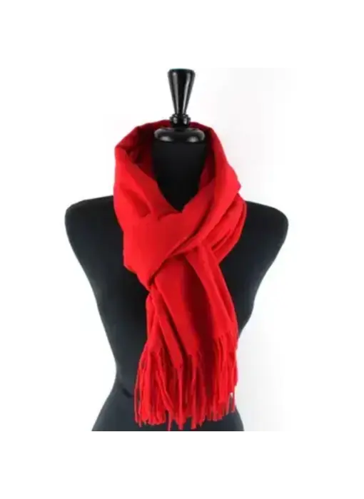 Solid Color Cozy Soft Scarf - Red
