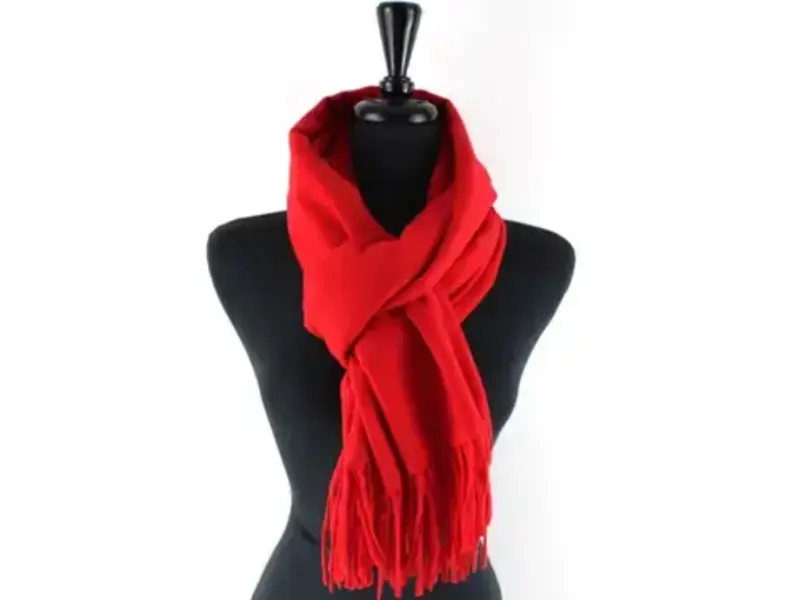 pretty persuasions Solid Color Cozy Soft Scarf - Red
