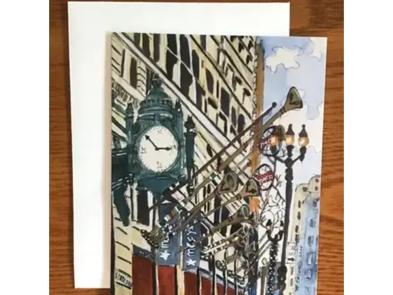 Maggie Caravello Iconic State Street Note Card, Holiday Card