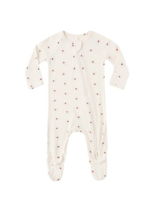 BAMBOO ZIP FOOTIE || VALENTINE