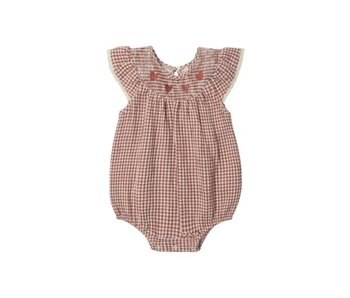 LENORE ROMPER || RED GINGHAM