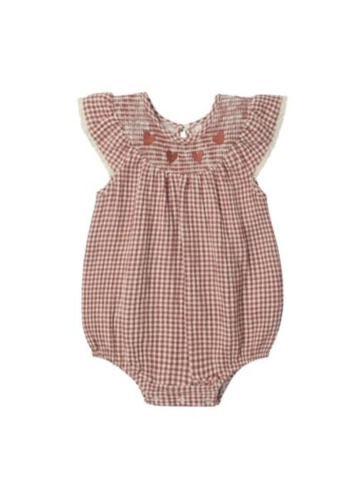 LENORE ROMPER || RED GINGHAM