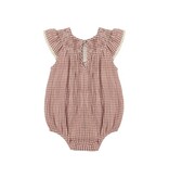 Rylee + Cru LLC LENORE ROMPER || RED GINGHAM
