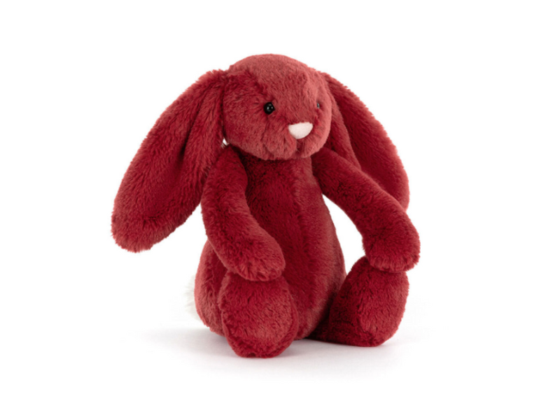 JellyCat Inc Bashful Christmas Bunny Assortment - Redcurrant