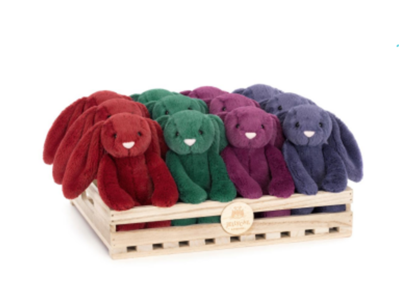 JellyCat Inc Bashful Christmas Bunny Assortment - Redcurrant