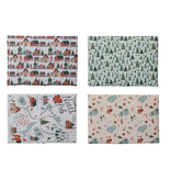 Creative Co-OP Wrapping Paper Sheets w North Pole Patterns; 28"Lx20"W; 4 Pattern