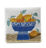 Creative Co-OP Paper Cocktail Napkins with Fruit in Bowl Pattern
