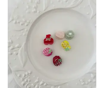 Cherry Strawberry Pineapple Hair Clips-Deza