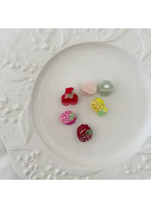 Cherry Strawberry Pineapple Hair Clips-Deza