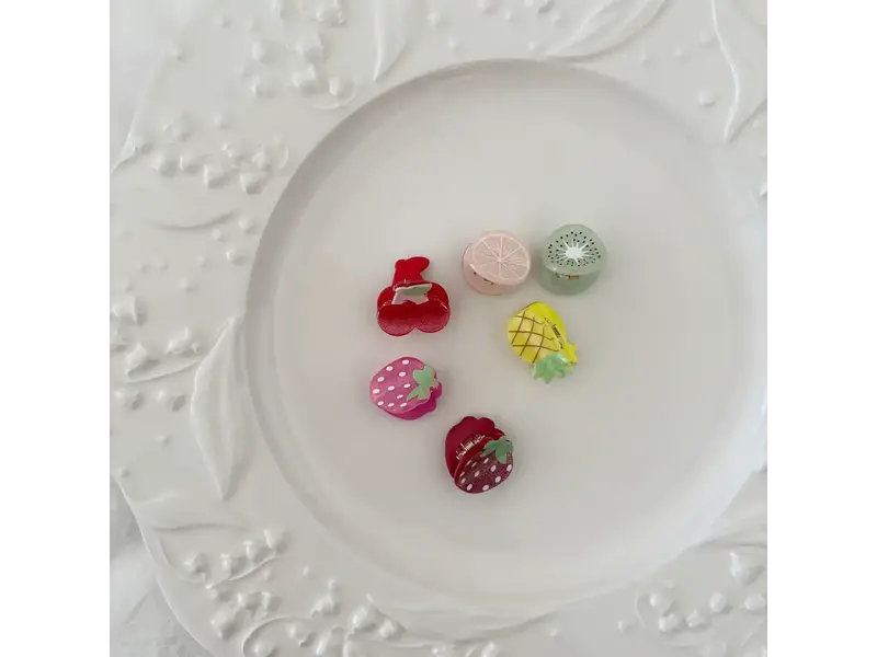 LoveLina Cherry Strawberry Pineapple Hair Clips-Deza