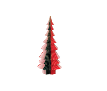 Handmade Folding Honeycomb Tree with Gold Glitter Edge