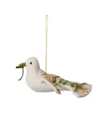 Creative Co-OP Handmade Wool Felt Dove Ornament w/ Embroidery, Multi Color ©