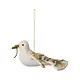 Handmade Wool Felt Dove Ornament w/ Embroidery, Multi Color ©