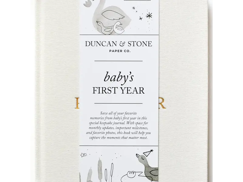 Duncan & Stone Paper Co. Baby's First Year Memory Book & Photo Album | Mother's Day