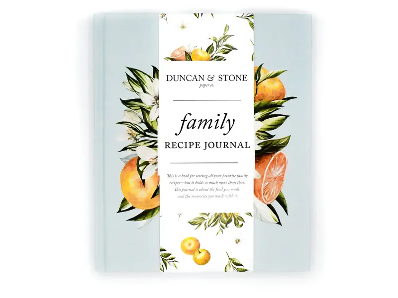 Duncan & Stone Paper Co. Family Recipe Book & Keepsake Journal | Christmas Gift