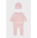 Mayoral 3PC Sweater, Legging & Hat Set - Crystal Pink