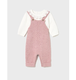 Mayoral Knit Dungarees Set - Orchid
