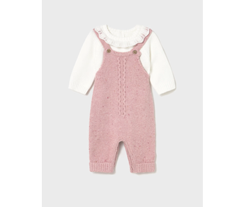 Knit Dungarees Set - Orchid