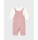 Mayoral Knit Dungarees Set - Orchid