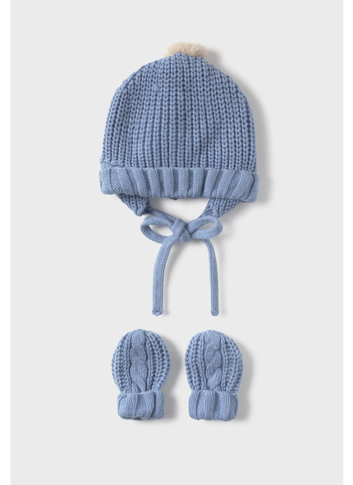 Knit Hat and Mittens Set